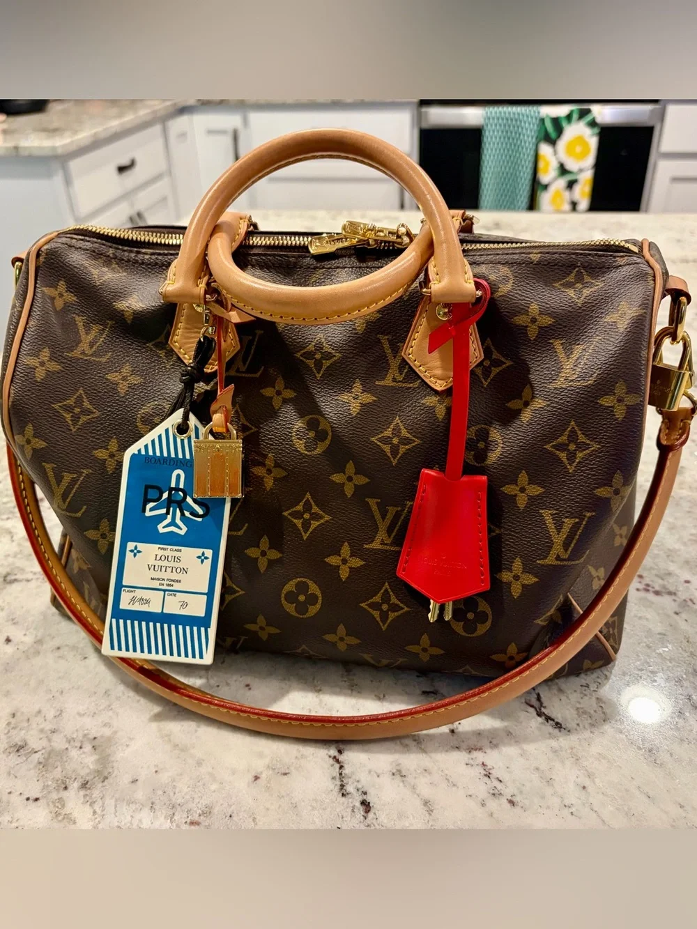 Louis Vuitton Speedy Soft 30 Crafty with all charms, keys and lock included